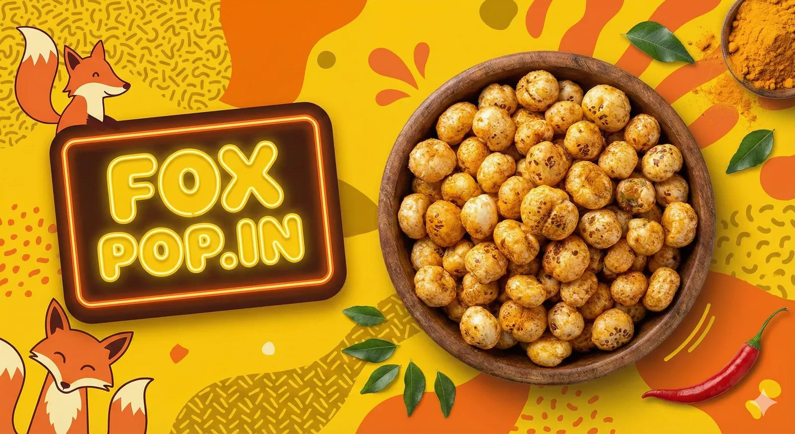 Foxpop makhana store promotional banner